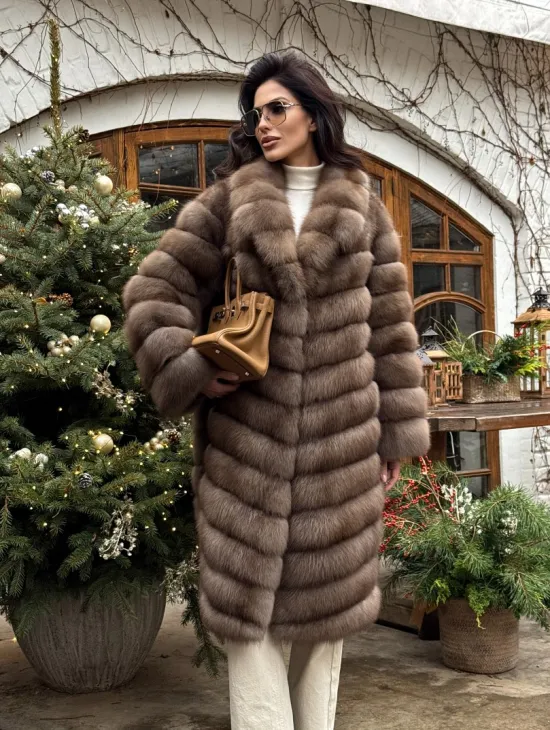 Манто из меха куницы - фото 10