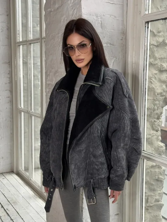 Дубленка - косуха из овчины керли 