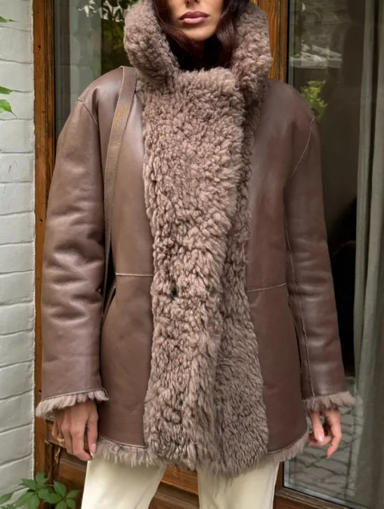 Шуба - дубленка двухсторонняя - фото 1