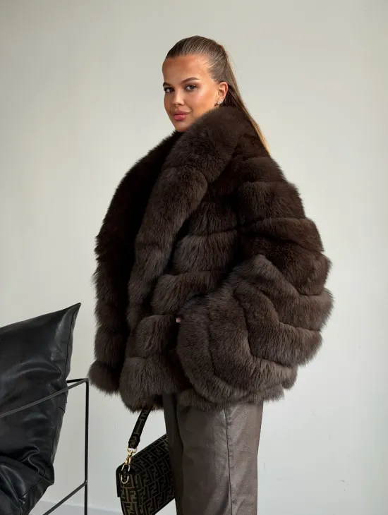 Шуба под соболь - рукава косички - фото 10