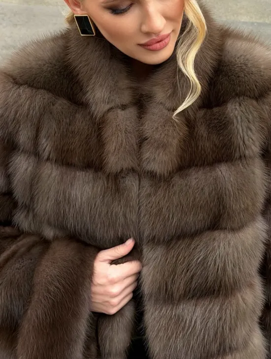 Меховой жакет из куницы - фото 1
