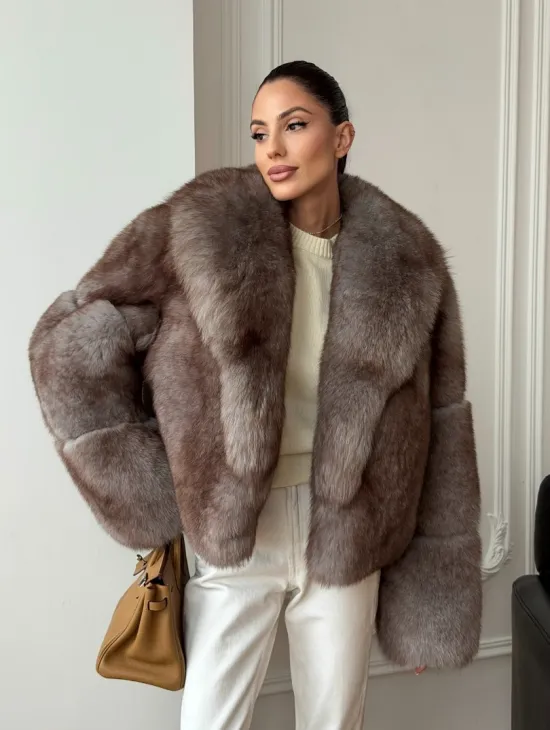 Короткая шуба из финского песца - фото 10