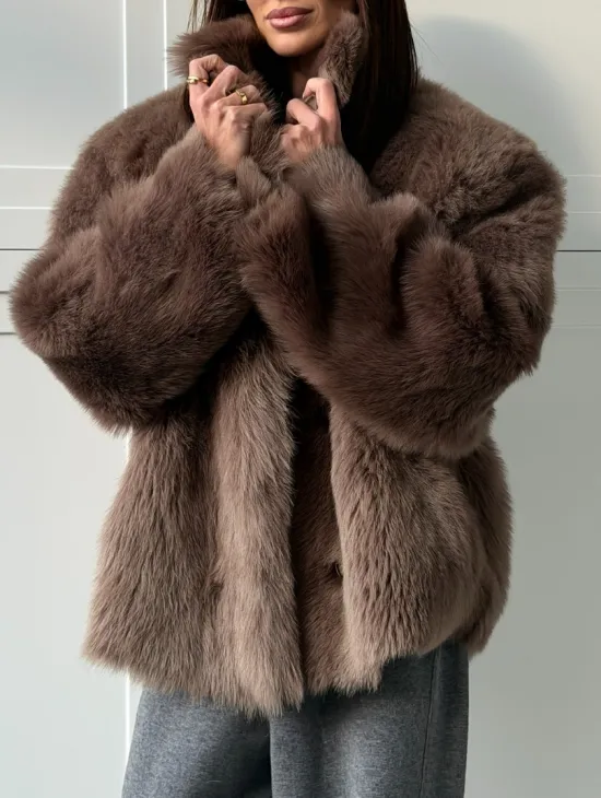 Дубленка из тосканы цвет taupe - фото 3