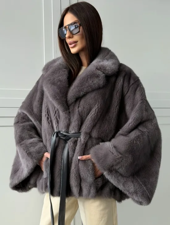 Автоледи норковая, модель -  «Летучая мышь» - фото 6