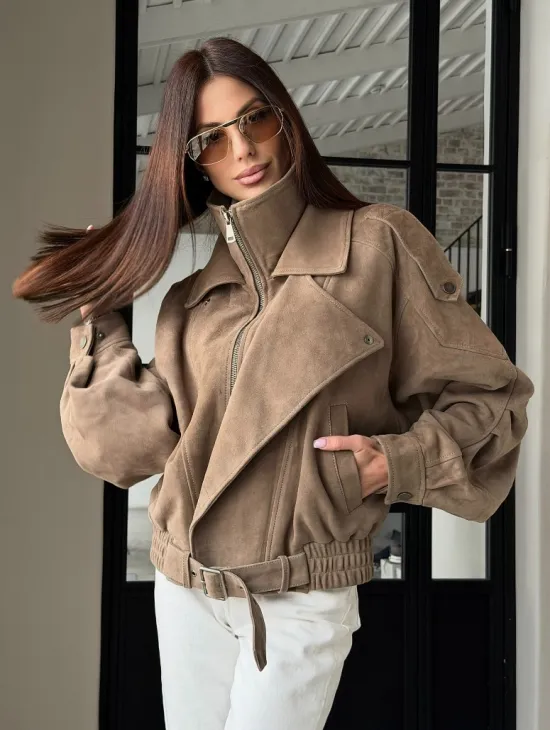 Куртка - бомбер весенняя оверсайз - фото 0